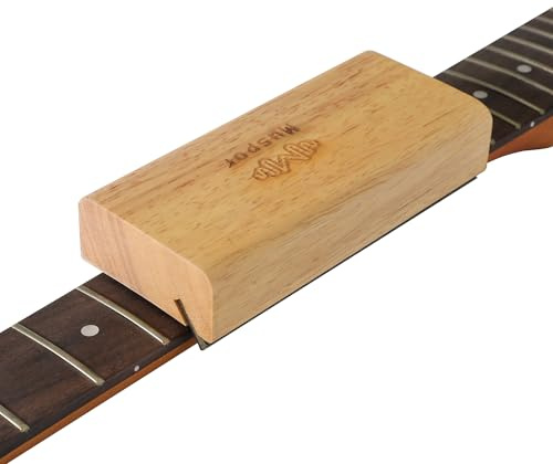 RuiJOTWAT Lima de bisel para trastes de guitarra de madera de olivo, ángulo de 35°, lima de bisel de doble propósito (radio de 16 pulgadas)