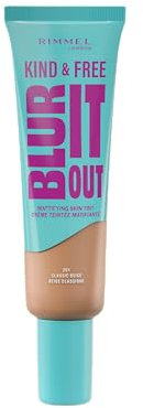 Rimmel London Kind & Free BLUR IT OUT Mattierende Foundation 201 Classic Beige, Kontrolle über den ganzen Tag Glanzeffekt, leichtes mattes Finish, 30 ml