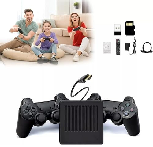 Nuziku G11 Pro Retro Game Console, Retro Game Stick 4K Built-In 256GB TF Card, 60000+ Games, 60 Emulators, Plug & Play Games Consoles with 2.4G Wireless Dual Controllers