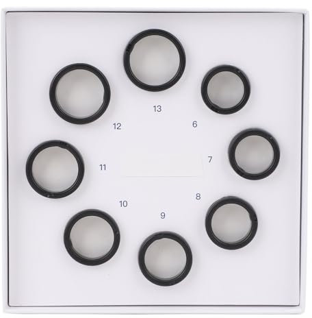 Smart-Ring-Größenset: 8-Teiliges Smart-Ring-Größenset, 6 bis 13 Größen – Kunststoff-Gesundheitsringmodell Zur Auswahl der Am Besten Geeigneten Größe
