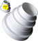 CONTROL GARDEN Pack x 2 Réducteur Extracteur Universel pour Systèmes Ventilation Blanc - Raccord Connecteur pour conduits Ventilation Air - Diamètre Ø 80 100 110 125 150 mm - Réducteur Tube