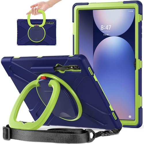 Caja de las bolsas de la tableta Funda compatible con Samsung Galaxy Tab S10 Ultra /S9 Ultra /S8 Ultra 14.6”2024 SM-X920/X926B/X910/X900, funda resistente a prueba de golpes con soporte giratorio de 3