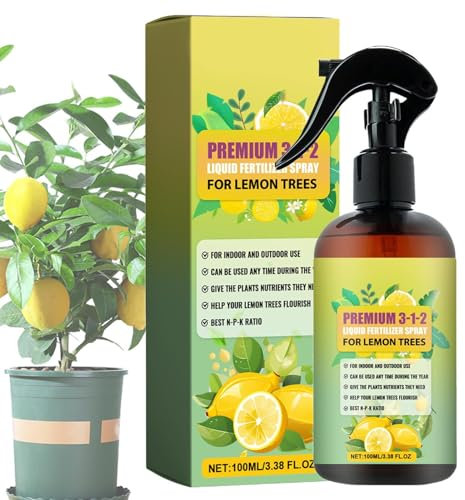 Liquid Plant Food, Plants Fertilizer Liquid 100ml, Organic Plant Food Fertilizer Spray, Lemon Tree Leaves Growing Spray For Indoor And Outdoor Lemon Tree Care Promotes Growth And Health