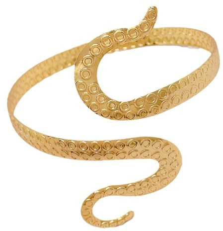 Ksikdeg Elegant Arm Bracelet Vintage Coiled Snake Upper Arm Cuff Bracelet Girlfriend Gifts Upper Armband Female Arm