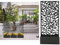 COSE DA CASA Fioriera rettangolare con spalliera h120x50 nera vaso porta piante divisorio elegante outdoor arredo giardino separatore in metallo bar locali commerciali