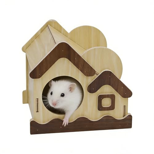 Igelhaus | Lustige Hütte Haustierbedarf – Natürliches Hasenhaus Hamster-Zubehör | für Landschaftsspiel, Schlafruhe, Rennmaus, Häschen, Igel, Zuckergleiter, Kleintiere, Indoor