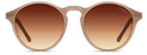 KOMONO Devon Sahara Unisex Runde Cellulosepropionat-Sonnenbrille für Damen und Herren mit UV-Schutz und kratzfesten Gläsern