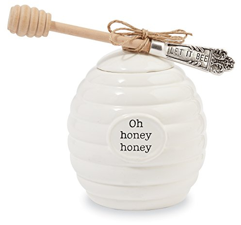 Mud Pie Honey Pot Service Blanc