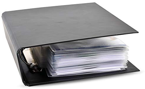 3L DVD Ordner - Ringordner für DVD-Filme Aufbewahrung (OHNE FOLIEN) - Praktisches Aufbewahrungssystem sowie Archivierung - Sammelmappe Schwarz - 10284