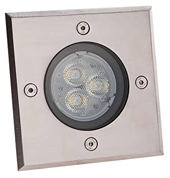 Lucande LED Bodeneinbauleuchte 'AVA' (wasserdicht) (Modern) in Alu aus Aluminium (1 flammig,) - Außenleuchte für Garten, Terasse, Balkon & Haus
