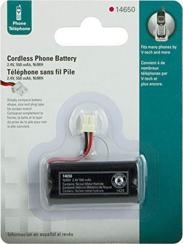 Power Gear PowerGear Rechargeable Cordless Phone Battery, 2.4V, 400mAh Battery Pack, Nickel Metal Hydride, Cordless Phone Handset Compatible, 14650