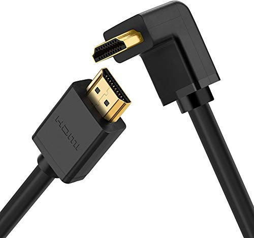 Cable HDMI de 5 metros, ángulo recto de 270 grados, cable HDMI de alta velocidad, compatible con 4 K UHD 1080P 3D y ARC para PC portátil, reproductor ...