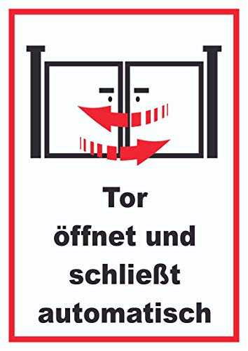 HB-Druck Tor öffnet und schließt automatisch Schild A5 (148x210mm)