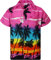 King Kameha Funky Chemise-Hawaienne, Manche-Courte, Beach, Rose-Éclectique, 4XL
