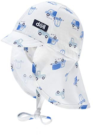 Döll Baby-Jungen Bindemütze mit Schirm und Nackenschutz Mütze, Blau (Dream Blue 3510), (Herstellergröße: 41)
