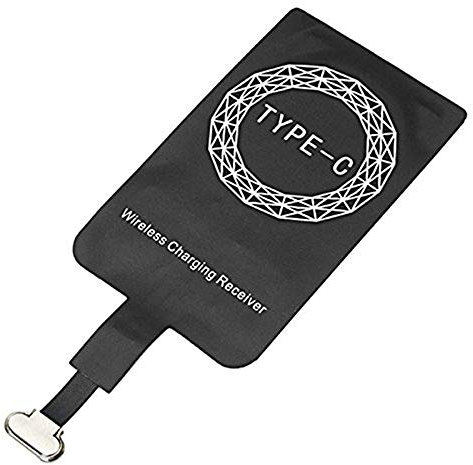 Qi Adapter Type C Wireless Charging Receiver, Ultra Thin USB-C Qi Wireless Charger Receiver for Huawei P30/P20, LG V20, HTC 10 and more Qi-enabled Phones