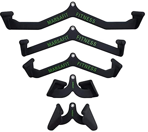 Home Gym Fitness Rudern T-bar V-bar Riemenscheibe Kabel Maschine Aufsätze, Bizeps-Curl-Trizeps-Lat-Pulldown-Stange Rückenkrafttraining Griff Griffe LAT Pull Down Bar Press Down Übungen