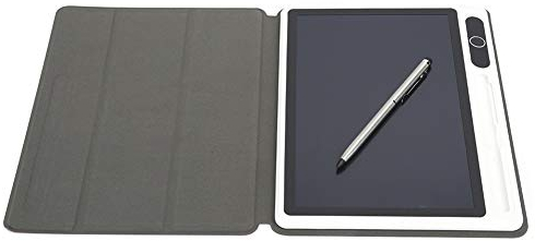 Bloc de Notas electrónico 10 Pulgadas Tableta LCD de Dibujo Tableta Suministros Comerciales Tecnología de plastificación de Alta Tecnología(Red (with Leather Case))