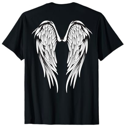 Ali d'angelo #2 sul lato posteriore Maglietta