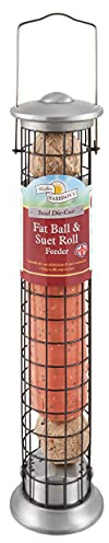 Walter Harrison's Fat Ball & Suet Roll Wild Bird Feeder, 40 cm Large | Durable Steel Plated Die-Cast Design, Hard-Wearing Hanging Feeder, Easy to Fill, Removable Components for Cleaning
