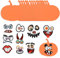 TRIXES 32 STK. Kürbis-Bastelset - Künstlerbedarf - Halloween-Party - Kinderparty-Aufkleber - Bastelsets für Kinder - Aufkleber für Kinder - Halloween-Dekorationen - Partytütenfüller