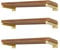 EZYDECOR 6 Pcs Heavy Duty Shelf Brackets 8 Inch Gold Brackets for Shelves Wall Mounted Industrial Metal Shelving Supports with Screws (200mm/8 Inch)