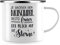 JUNIWORDS Emaille-Tasse, Je größer der Dachschaden desto freier der Blick auf die Sterne, Silberner Tassenrand