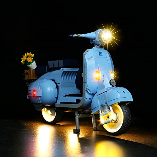 LocoLee Led Licht Set Kompatibel mit LEGO Vespa 125, Led Beleuchtungs Set Compatible with LEGO 10298 Vespa 125 Vintage Roller - Nur Lichter-Set,Kein Modell (Standard Version)