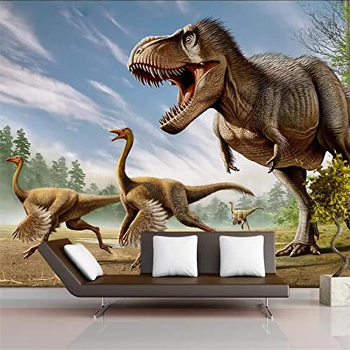 YABAOST Papier Peint Panoramique 3D 140X70Cm Décoration Murale Xxl Poster Tableaux Muraux Tapisserie Photo Trompe L'Oeil Ciel Animaux Dinosaures Canapé Tv Fond Mur Peinture Fond D'Écran
