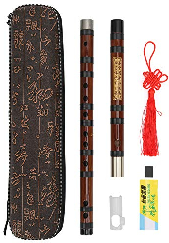 flûte en bambou, corps de lettrage matériel sec flûte en bois, kit Dizi instrument à vent traditionnel flûte japonaise