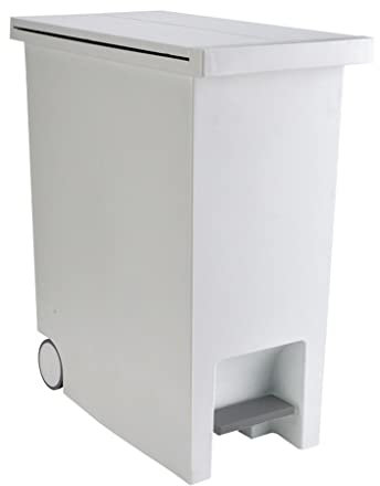 Kitchen Press Garbage Bag Holder Sorting Trash Can Rubbish Bin Pedal Type Dry and Wet Separation Recyclable Waste Bin with Wheel (20L)