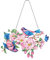 EXQULEG 5D Blumen Schmetterling Diamond Painting Wandbehang, DIY Frühling Diamant Painting Kranz, Ostern Türkranz Strass Kristall Malerei Anhänger für Home Deko (#1)