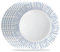 Corelle 6-Piece 10.25 Vitrelle Glass Dinner Plates, Lightweight, Chip/Scratch Resistant - Botanical Stripes