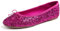 Feversole Women's Sparkle Memory Foam Cushioned Colorful Shiny Ballet Flats Pumps Glitter Point Hot Fuchsia Size 6
