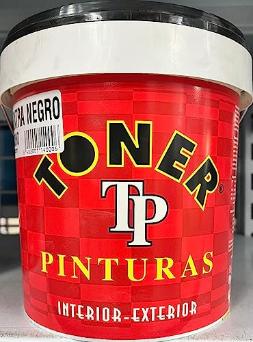 DKOR PINTURA PLASTICA NEGRA MATE EXTRA AL AGUA CON ANTIMOHO 14 L. TONER