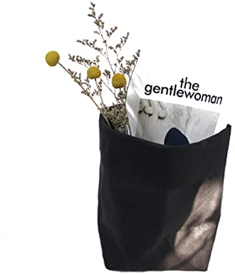 Cabilock en Papier Kraft Lavables De Rangement pour Linge Cache-Pot Décoratif 15 X 15 X 29 Cm Noir Réutilisables