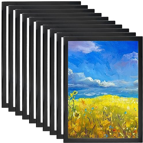 DAKFOOK 10 Pack Diamond Painting Frames, 30x40cm Diamond Art Frames for Canvas, Magnetic, Self-Adhesive for Wall Decor