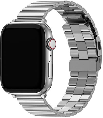 Fullmosa Compatibile con cinturini in metallo per Apple Watch da 49 mm, 46 mm, 45 mm, 44 mm, 42 mm, in acciaio inox, per Apple Watch serie 11, 10, 9, 8, 7, 6, 5, 4, 3, 2, 1, Ultra3/2/1, SE3/2/1