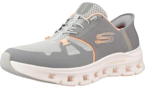 Skechers Damen Glide-Step Pro Turnschuhe, Gray Mesh/Orange Trim, 38 EU