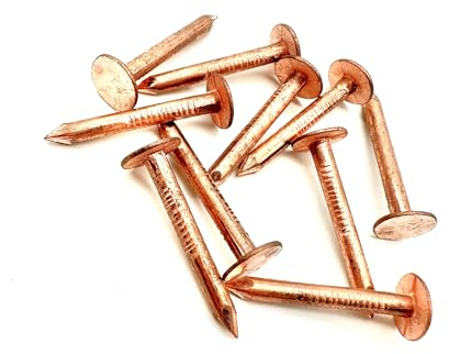 50 chiodi in rame per coperture in ardesia, per ceppi d'albero, 30 mm, 38 mm, 50 mm (30 mm x 3,35 mm)