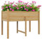 Outsunny Mesa de Cultivo de Madera Huerto Urbano Elevado 115x55x80 cm Jardinera de Cultivo con Tela no Tejida para Cultivo Plantas Flores Verduras Natural