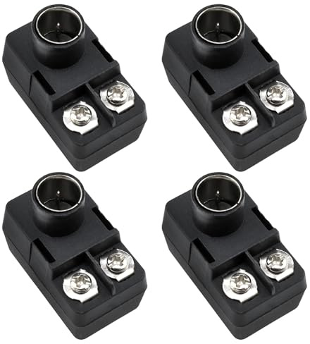 Dsjnf Antennenanschluss, 300 Ohm auf 75 Ohm, schnelles Einstecken des Steckers, TV-Antennenadapter, UHF, VHF, FM-Konverter, Adapter, 4 Stück