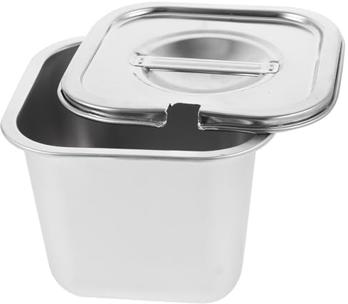 HOLIDYOYO Contenedor De Helados Inoxidable Con Tapa Recipiente De Almacenamiento Para Helados Caja De Conservación Para Congelador Accesorio Práctico Cocina