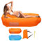 YIWONFU Aufblasbares Sofa mit Seitentasche, Tragbares Wasserdichtes Luftsofa für Land und Wasser, Faltbar Air Lounger mit Tragetasche für Outdoor, Strand, Pool, Party, Camping(Orange)