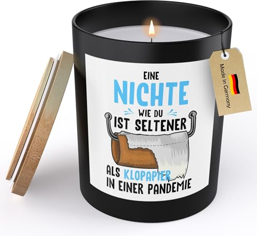 22Feels Nichte Geschenk Spruchkerze Wie Du Geburtstag Abitur Bachelor Sojawachs Kerze im Glas Handgemacht Bachelor mit Spruch Duft Deko Vegan Nachhaltig - ZITRUS