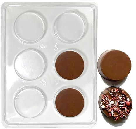Oreo Cookie Chocolate Mold Plain Chocolate Covered Cookie Mold, Pack of 5, 6 Cylinders Each, Mold for Chocolate Covered Oreos,Candy, Cookies,Soap.