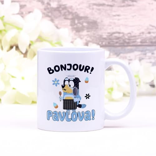 Bluey Mug - Bandit Pavlova Father's Day Gift, Fathers Day Mug, Bluey and Bingo, Daddy Mug, Christmas Mug for Dad