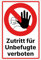 Panneau interdit d'accès aux personnes non autorisées - 20 cm x 30 cm - Avec pastilles adhésives en aluminium/dipond - Pas d'accès