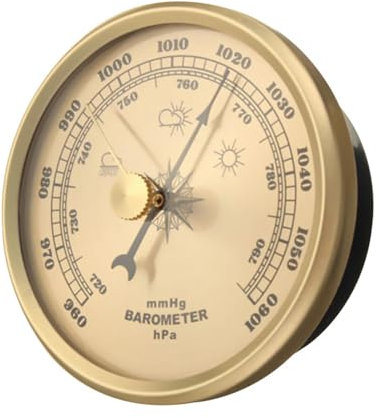 Wetterstation Analog 3in1 Barometer, Air Pressure Gauge Für Innen Und Außen Luftdruckmesser 70 Mm Für Die Wandmontage Eingebettete Wettervorhersagestation Air Pressure Gauge