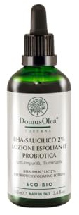 DOMUS OLEA TOSCANA, Probiotisches Peeling-Lotion mit Salicylsäure 2%, für fettige Mischhaut mit Unvollkommenheiten und erweiterten Poren, 100 ml